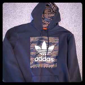 Adidas camo logo hoodie